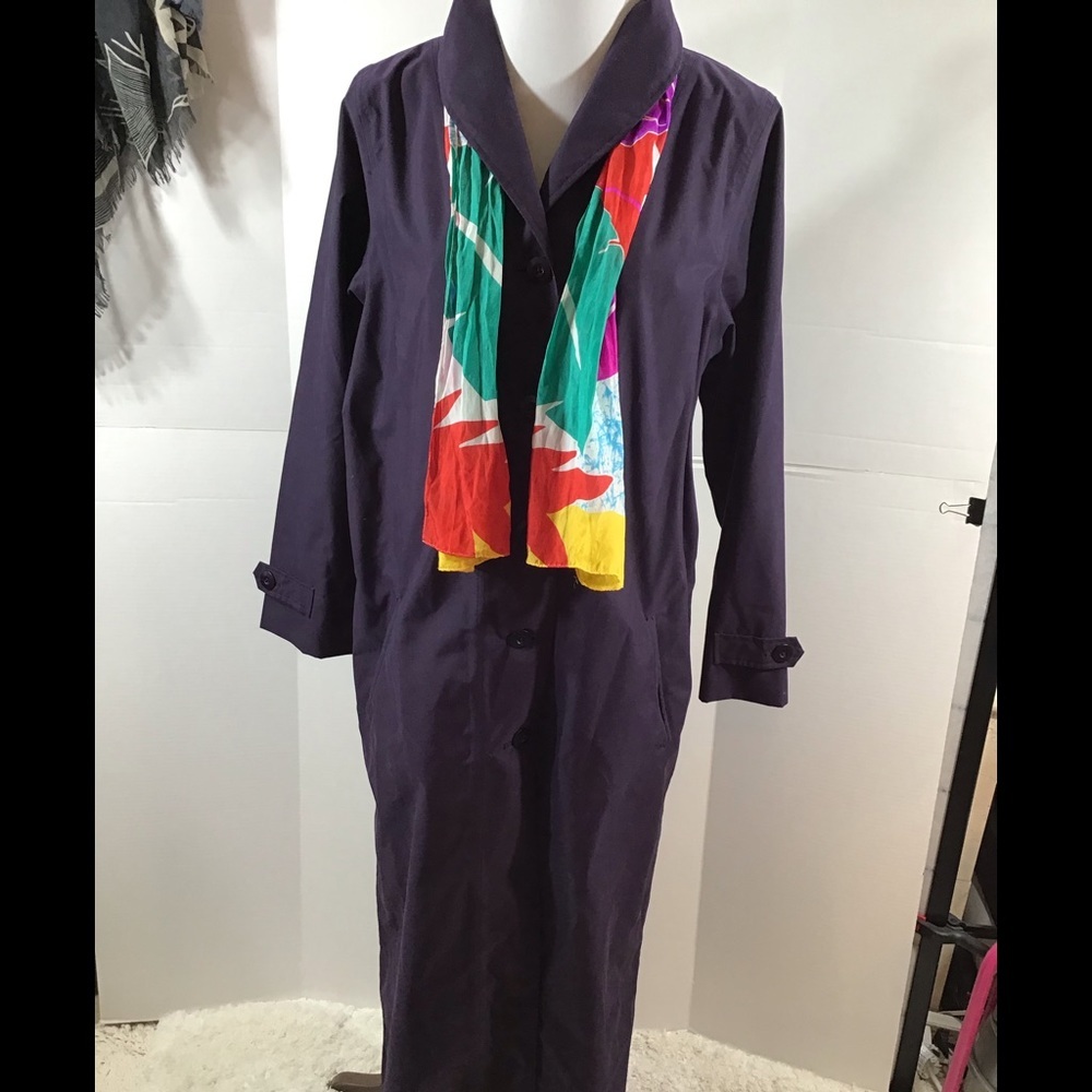 Travel Smith dark purple trench coat